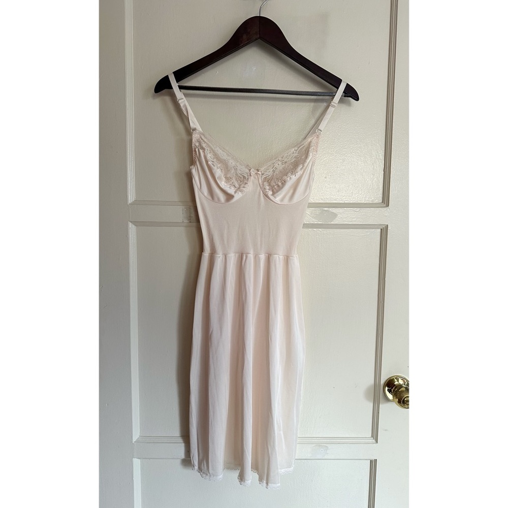 Timeless OLGA Cream Lace Trim Slip Dress Size 36B / Small